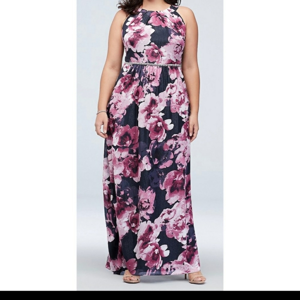 David's bridal bridesmaids dress 18w floral